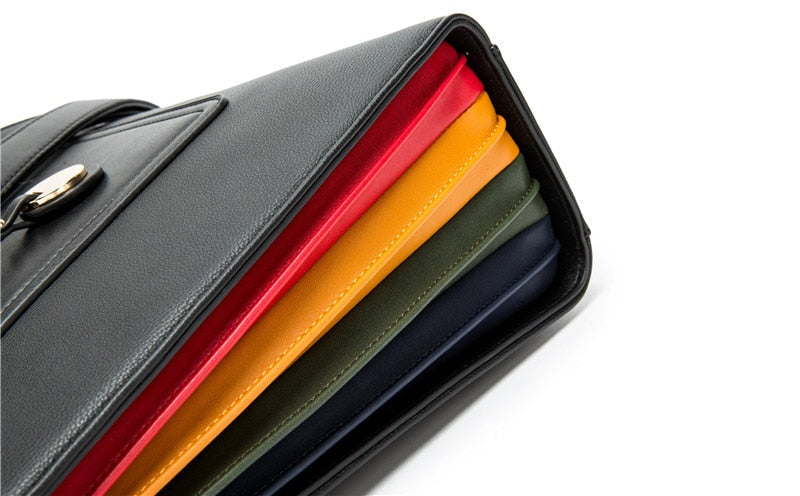 Leather Tote Laptop Bag for Women 13-inch