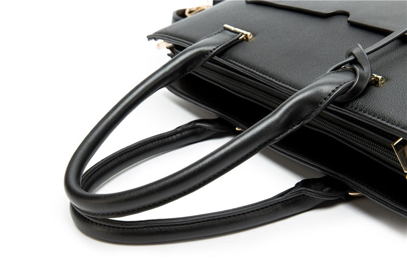 Leather Tote Laptop Bag for Women 13-inch