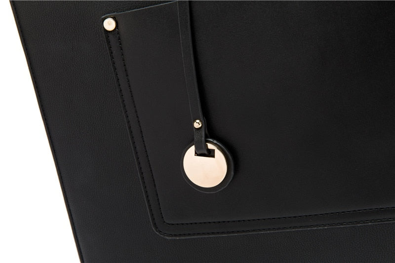 Leather Tote Laptop Bag for Women 13-inch