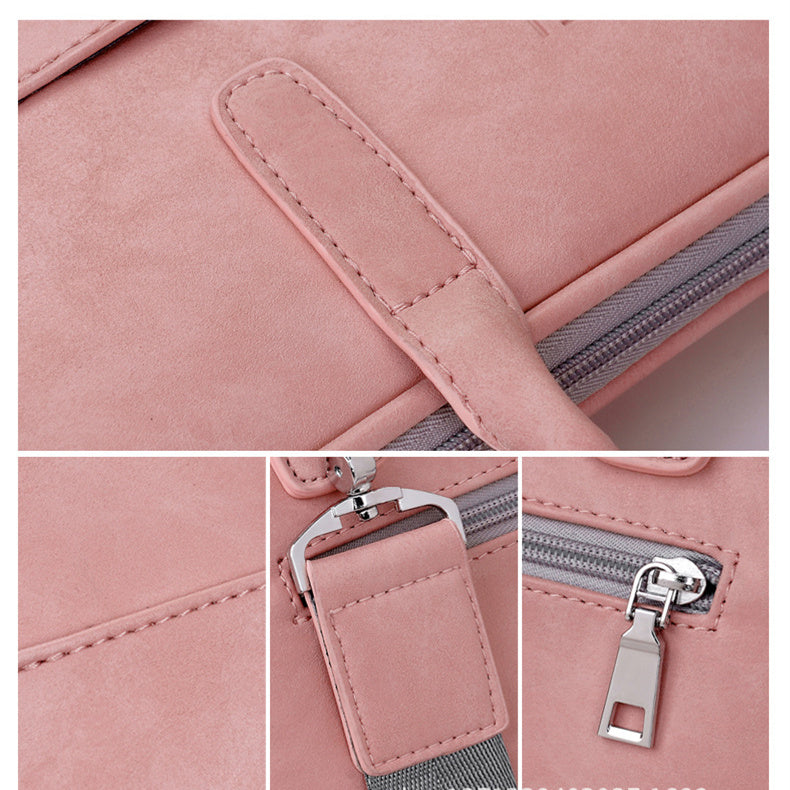 Leather Classic Laptop Bag for Women 13-inch