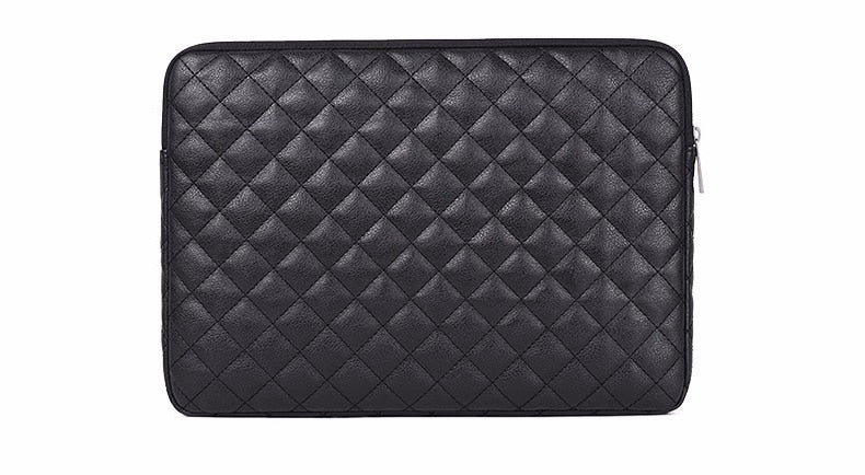 Leather Plaid Laptop Case 14-inch